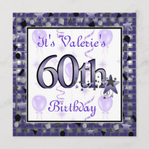 Happy 60th Birthday Party InvitationPERSONALIZED Invitation