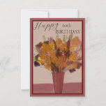 Happy 60th Birthday Rust and Gold Floral Bouquet<br><div class="desc">Happy 60th Birthday Rust and Gold Floral Bouquet by artist © Cathy Thompson. This beautiful bouquet of flowers is an original design. The template is set up for you to change the age to any age you want.</div>