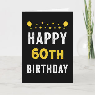 Happy 60th Birthday Sexagenarian Celebration Party Card