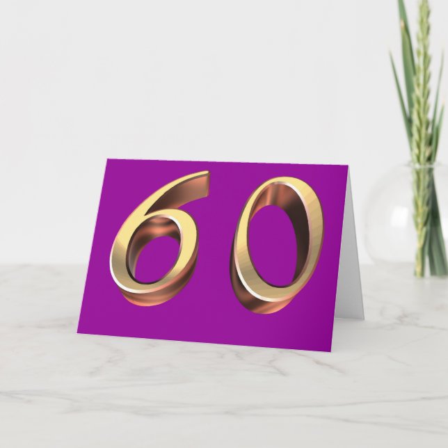 Happy 60th Birthday sixties sixty 60 Card (Front)