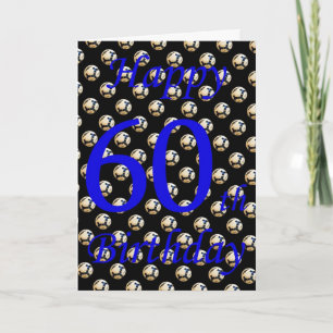 Happy 60th Birthday sixtieth soccer football sport Card