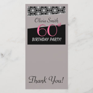 Happy 60th Birthday Thank You Card