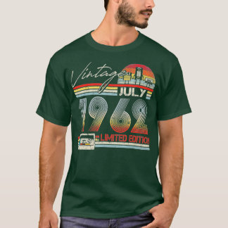 Happy 60th Birthday Vintage July 1962  60 Years Ol T-Shirt