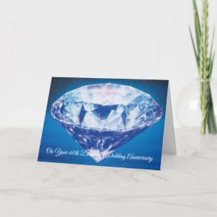 Happy 60th Wedding Anniversary Card Diamond