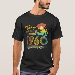 Happy 62Nd Birthday 62 Years Old Vintage April 196 T-Shirt