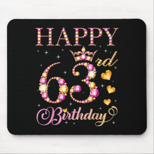 Happy 63rd Birthday 63 Years Old Men Women Birthda Mouse Mat
