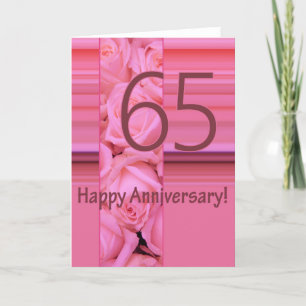 Happy 65th Anniversary roses Card