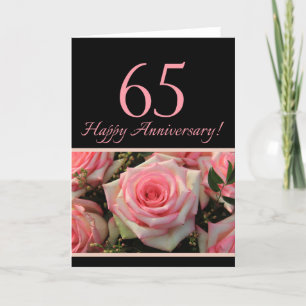 Happy 65th Anniversary roses Card