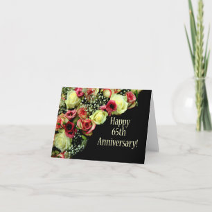 Happy 65th Anniversary roses Card