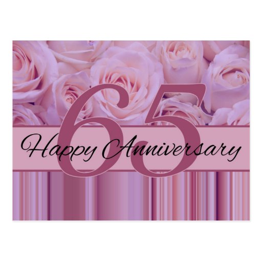 Happy 65th Wedding Anniversary Cards, Photo Card Templates, Invitations ...