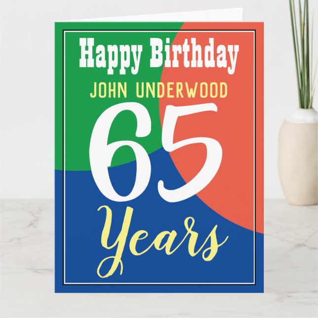 Happy 65th Birthday Card (Front)