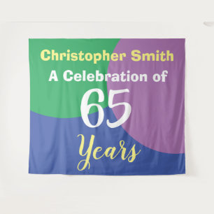 Happy 65th Birthday Celebration Tapestry