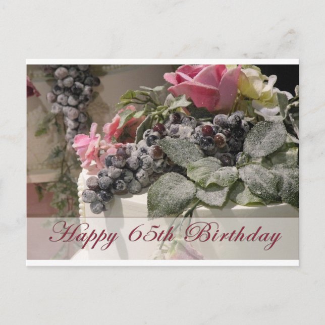 Happy 65th Birthday Postcard (Front)