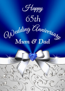 65th Wedding Anniversary Cards Zazzle Co Uk