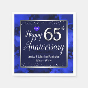 Happy 65th Wedding Anniversary Napkin