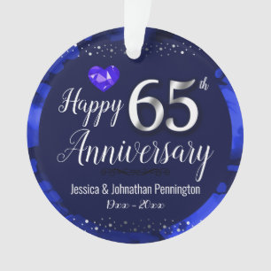Happy 65th Wedding Anniversary Ornament