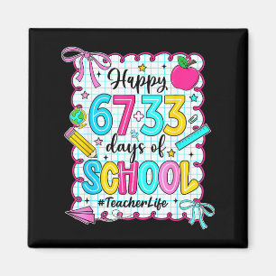 Happy 67+33 Days Of School Coquette 100 Days Teach Magnet