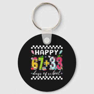Happy 67 + 33 Days Of School Funny 67 Meme Girl Ki Key Ring