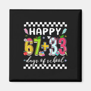 Happy 67 + 33 Days Of School Funny 67 Meme Girl Ki Magnet