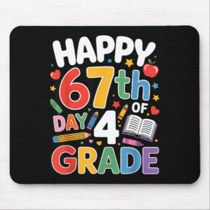 Happy 67 Day Of 4 Grade I Survived 67 Days Of Scho Mouse Mat