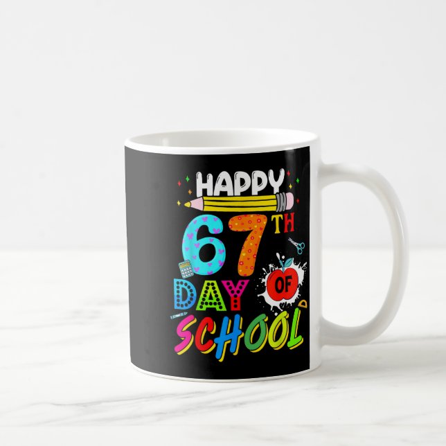 Happy 67 Days Of School 67th Day Smarter Six Seven Coffee Mug (Right)