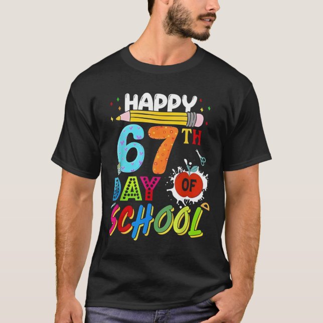 Happy 67 Days of School 67th Day Smarter Six Seven T-Shirt (Front)