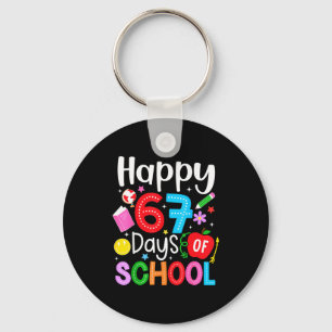 Happy 67 Days Of School Funny Six Seven Meme Teach Key Ring