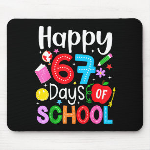 Happy 67 Days Of School Funny Six Seven Meme Teach Mouse Mat