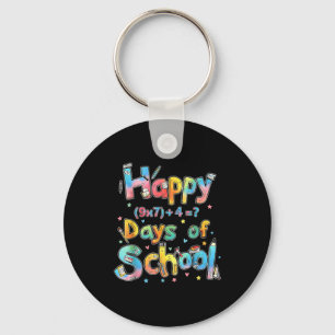 Happy 67 Days Of School Math Equation Teacher Six Key Ring