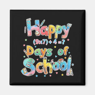 Happy 67 Days Of School Math Equation Teacher Six Magnet