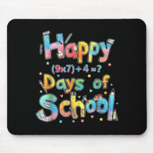 Happy 67 Days Of School Math Equation Teacher Six  Mouse Mat