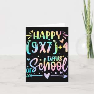 Happy 67 Days Of School Math Teacher Students Six  Card