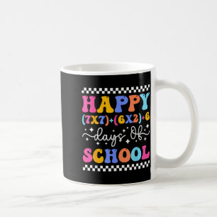 Happy 67 Days Of School Math Teacher Students Six Coffee Mug