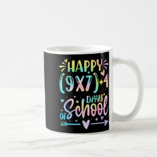 Happy 67 Days Of School Math Teacher Students Six Coffee Mug