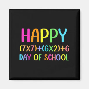 Happy 67 Days Of School Math Teacher Students Six Magnet