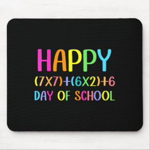 Happy 67 Days Of School Math Teacher Students Six  Mouse Mat