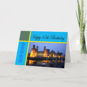Happy 67th Birthday Caernarfon Castle Card