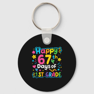 Happy 67th Day Of 1st Grade School Meme 67 Kids Te Key Ring