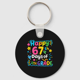 Happy 67th Day Of 4th Grade School Meme 67 Kids Te Key Ring