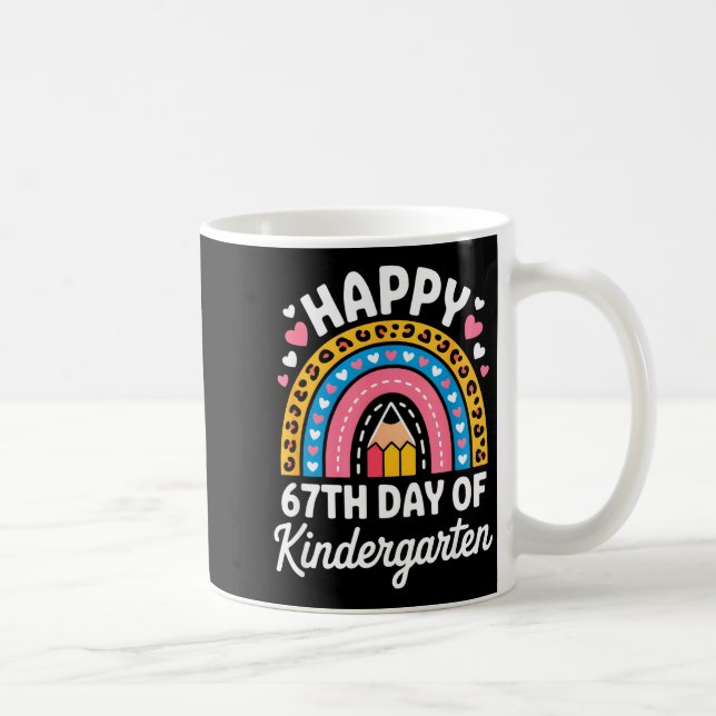 Happy 67th Day Of Kindergarten 67 Meme 6 7 Funny S Coffee Mug (Right)