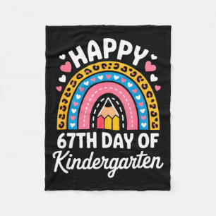 Happy 67th Day Of Kindergarten 67 Meme 6 7 Funny S Fleece Blanket