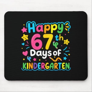Happy 67th Day Of Kindergarten School Meme 67 Kids Mouse Mat