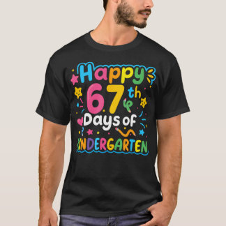Happy 67Th Day Of Kindergarten School Meme 67 Kids T-Shirt