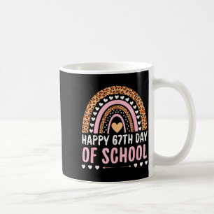 Happy 67th Day Of School 67 Days Rainbow Teachers Coffee Mug
