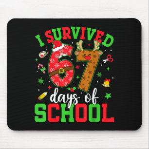 Happy 67th Day Of School Funny Christmas 67 Meme S Mouse Mat
