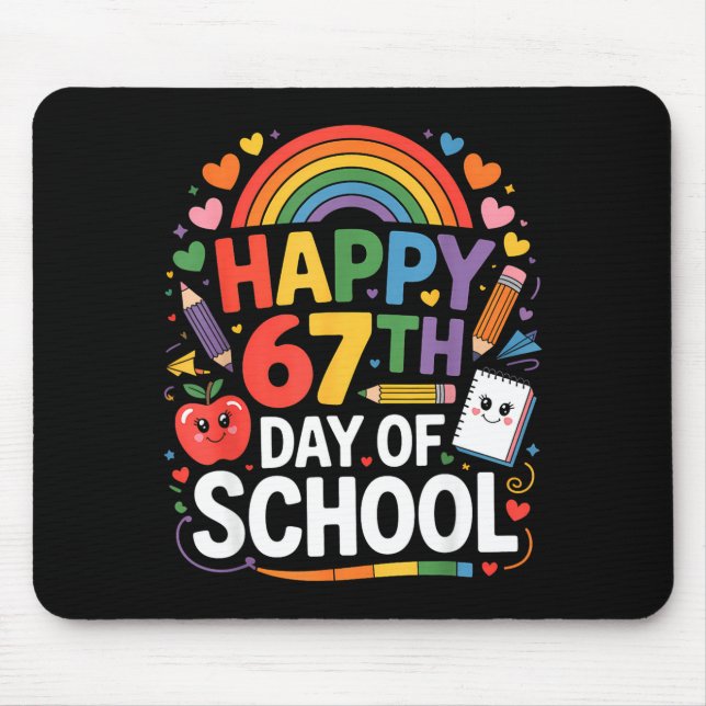 Happy 67th Day Of School Meme 67 Days Of School Ra Mouse Mat (Front)