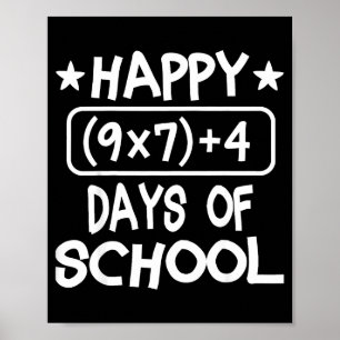 Happy 67th Day Of School Six Seven Kids Poster