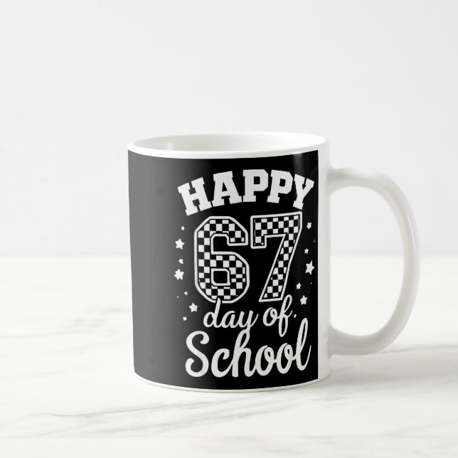 Happy 67th Day Of School Students Teacher Kids 100 Coffee Mug (Right)