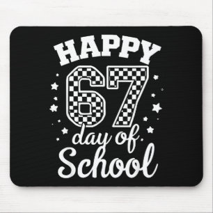 Happy 67th Day Of School Students Teacher Kids 100 Mouse Mat