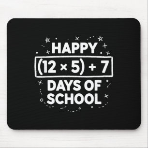 Happy 67th Day Of School Teacher Student Boys Girl Mouse Mat